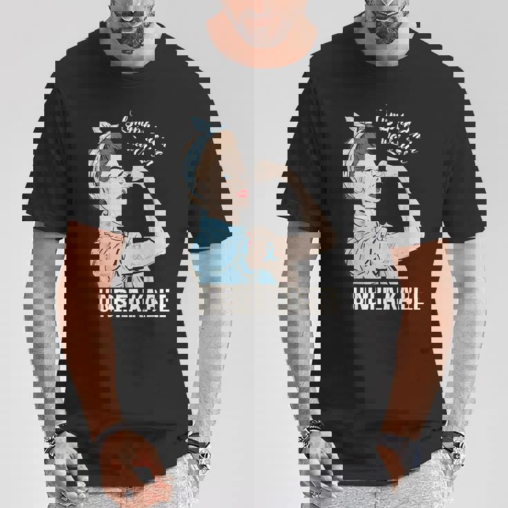 リンパ浮腫の意識 彼女の戦士 壊れないサポート Tシャツ 面白い贈り物