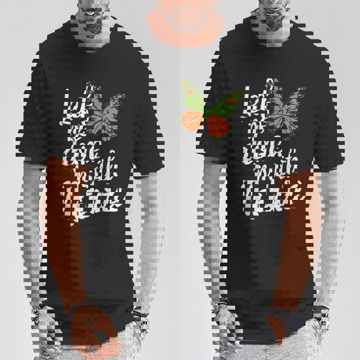 リーフ・ミー・アローン・ネイチャー・デザイン Tシャツ 面白い贈り物