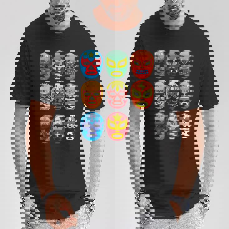 ルチャリブレ レスラーマスク かわいいフリーファイティングギフト Tシャツ 面白い贈り物