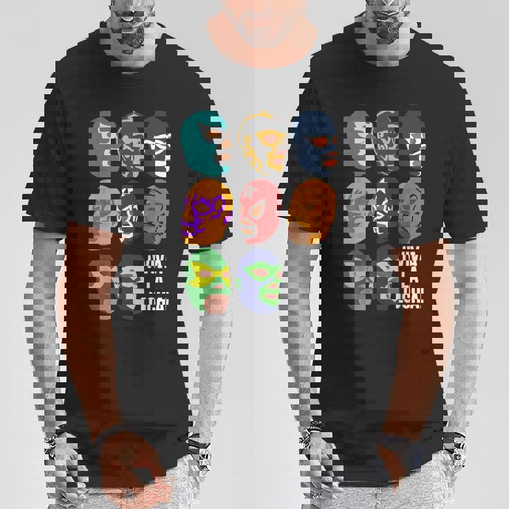 ルチャ・リブレ「ビバ・ラ・ルチャ！」 Tシャツ 面白い贈り物