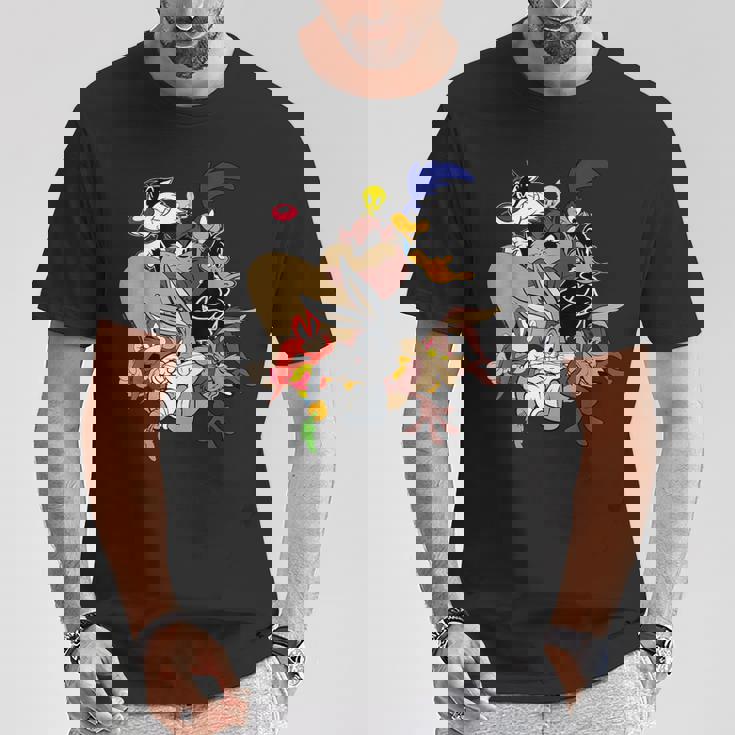 ルーニー・テューンズ メインキャラクター グループtシャツ Tシャツ 面白い贈り物