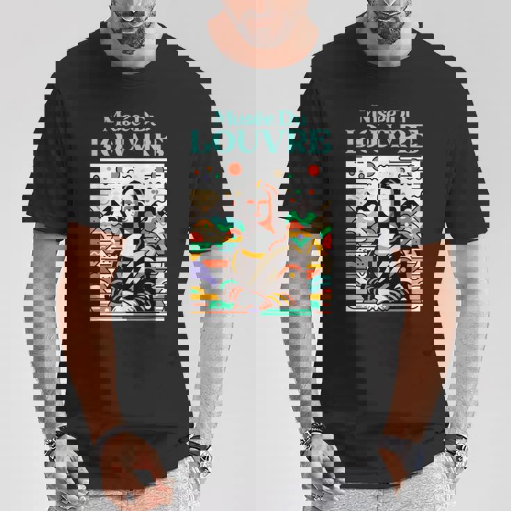 ルーヴル美術館 アールデコ モナリザ Tシャツ 面白い贈り物