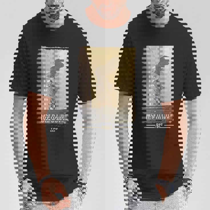 ルーヴル美術館 パリ フランス 翼のある勝利 筆プリント Tシャツ 面白い贈り物