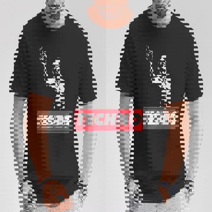 レイバー、Dj、ハードテクノパーティー、フェスティバルのためのテクノバイキング Tシャツ 面白い贈り物