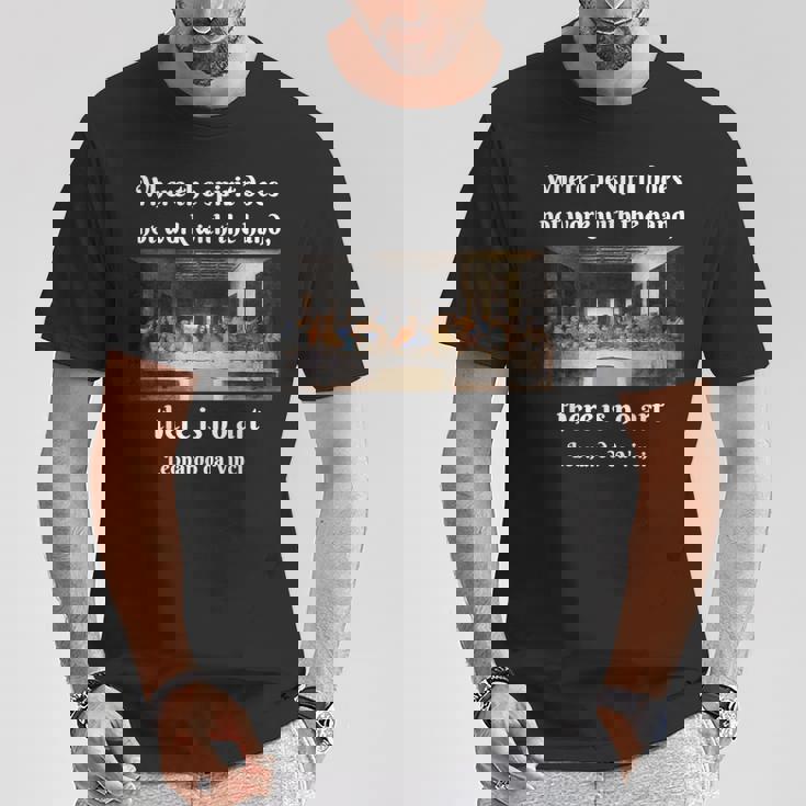 レオナルド・ダ・ヴィンチ 最後の晩餐 絵画 名画 天才美術 Tシャツ 面白い贈り物