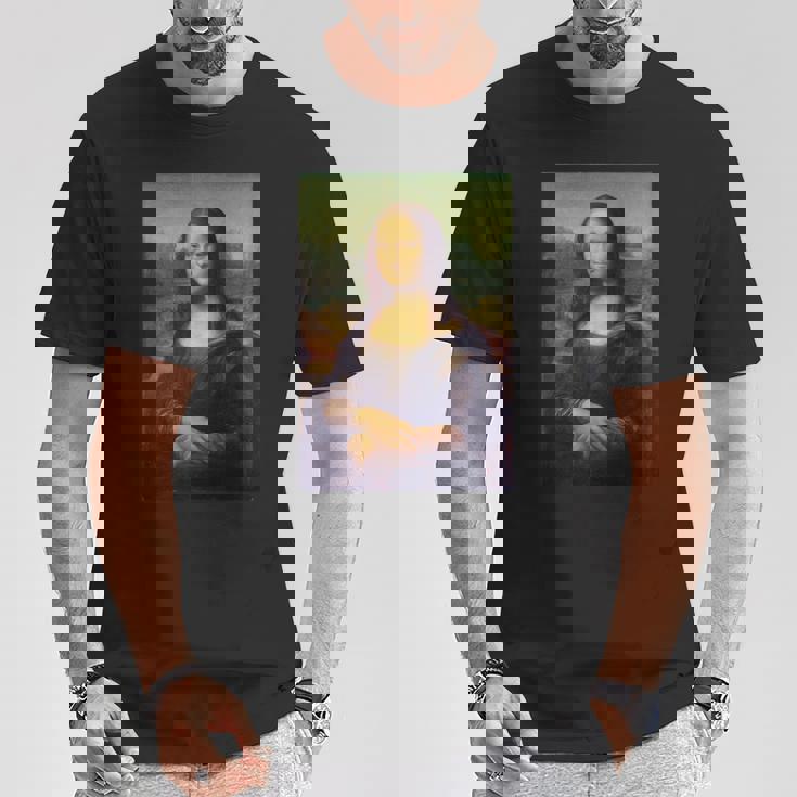 レオナルド・ダ・ヴィンチのモナリザ 長袖tシャツ Tシャツ 面白い贈り物