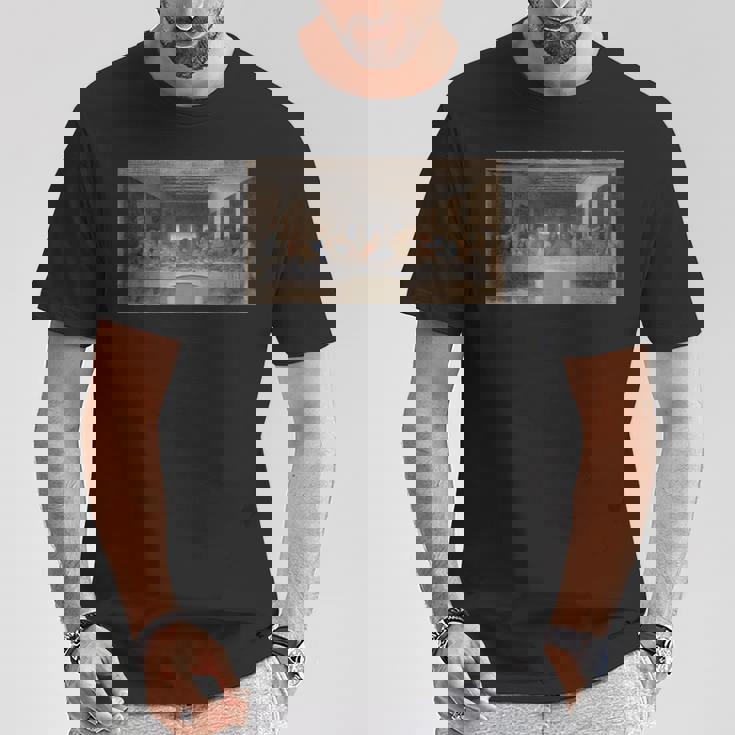 レオナルド・ダ・ヴィンチ作 最後の晩餐L'ultima Cena Tシャツ 面白い贈り物