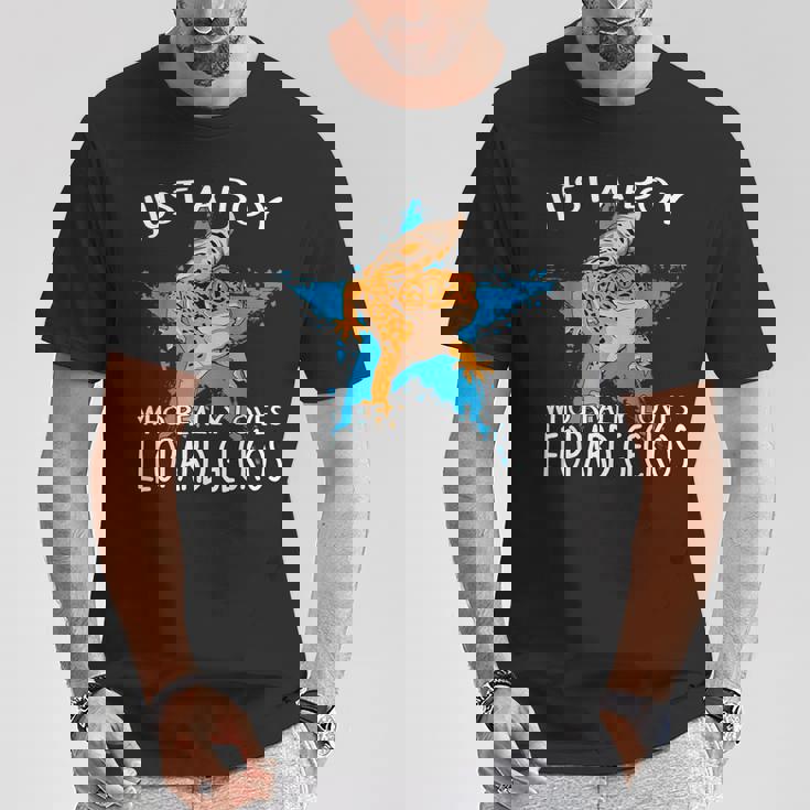 レオパード・ゲッコーが大好きな男の子です。トカゲ 爬虫類 ヒョウモントカゲモドキ Tシャツ 面白い贈り物