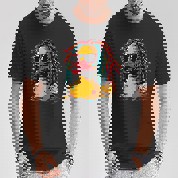 レゲエ ラバー アヒル ゴム アヒルの子 ジャマイカ ジャマイカ ルーツ Tシャツ 面白い贈り物