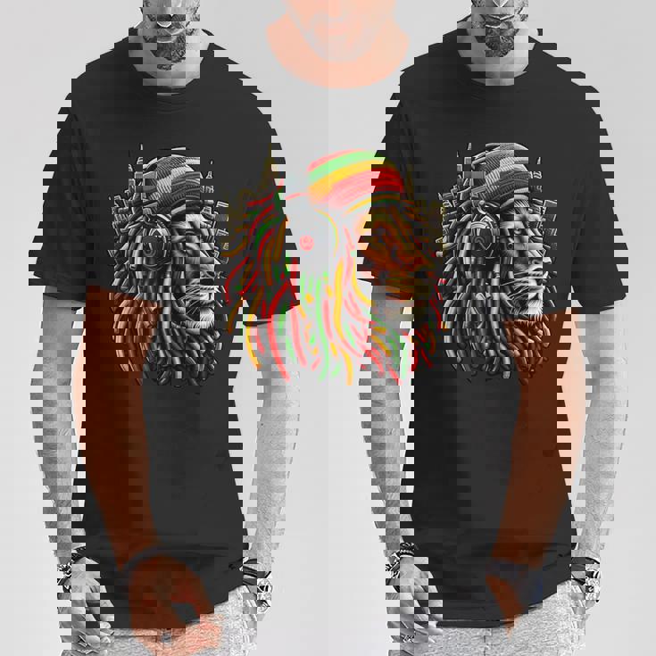 レゲエ服 メンズ ルーツ ラスタライオン 420 ジャマイカ Tシャツ 面白い贈り物