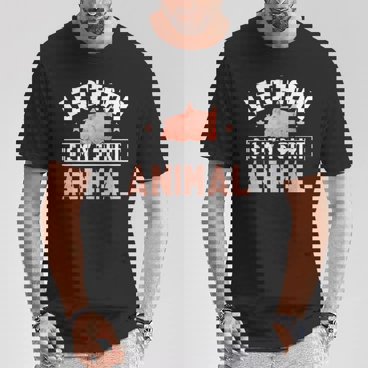 レチョンは私の精神動物です面白いですlechon Pinoy Tシャツ 面白い贈り物