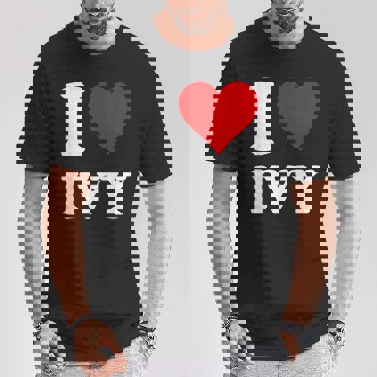 レッドハート アイビーが大好き Tシャツ 面白い贈り物