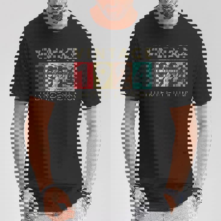 レトロ 99歳 ヴィンテージ 1924 限定版 99歳の誕生日 Tシャツ 面白い贈り物