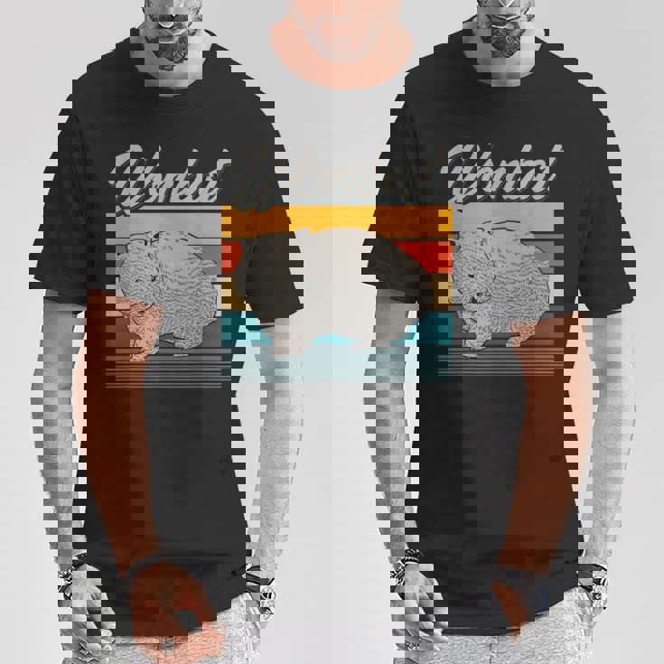 レトロ アウトバック オージー 動物園 キーパー オーストラリア ウォンバット Tシャツ 面白い贈り物