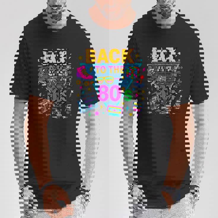 レトロ カセット ラジカセ アーケード ローラースケート バックトゥ 80年代 Tシャツ 面白い贈り物