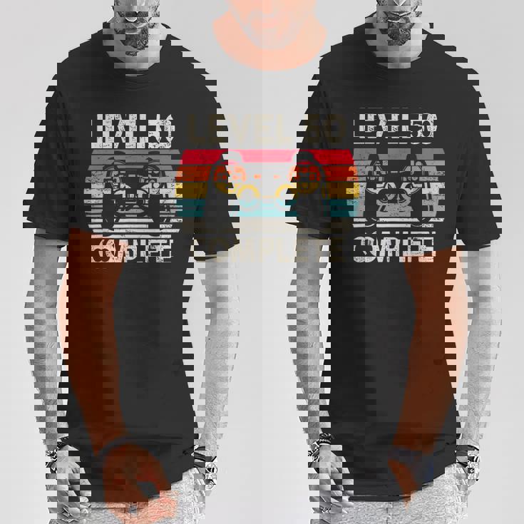 レトロ ゲーム レベル50 コンプリート 誕生日 ギフト 50歳の誕生日プレゼント女性男性ヴィンテージ Tシャツ 面白い贈り物