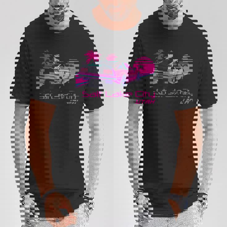 レトロ ソルトレイクシティ ユタ Tシャツ 面白い贈り物