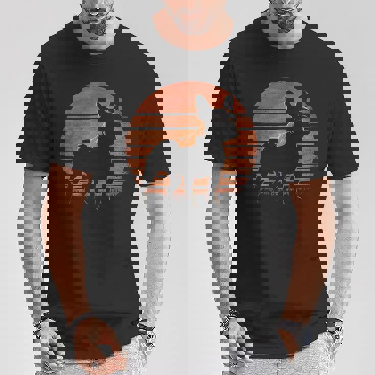 レトロ デザイン フレンチ ブルドッグ Tシャツ 面白い贈り物