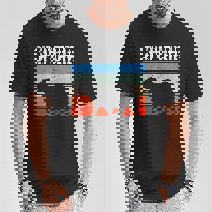 レトロ ビンテージ カピバラ かわいい 動物 Tシャツ 面白い贈り物