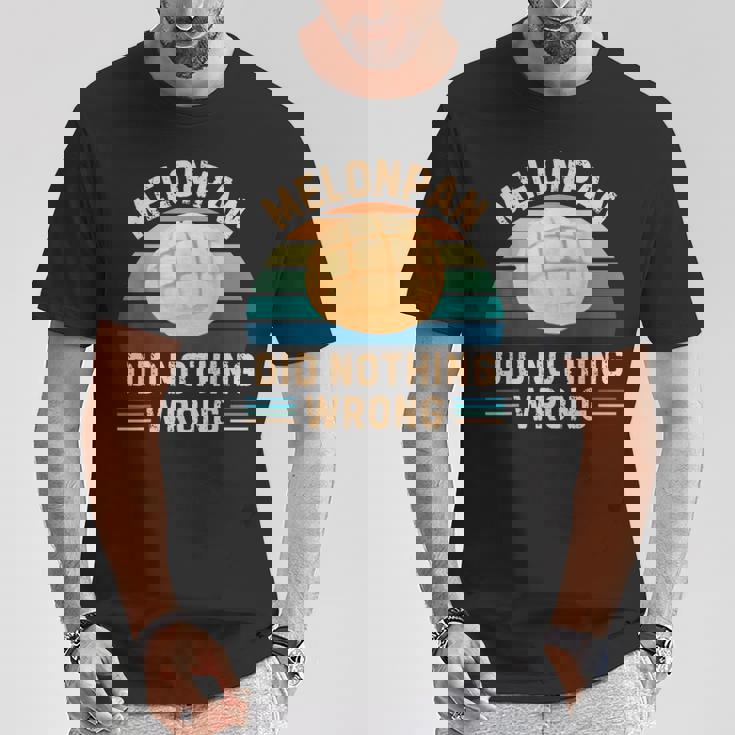 レトロ メロンパン Did Nothing Wrong ヴィンテージ メロンパン 食品愛好家 Tシャツ 面白い贈り物
