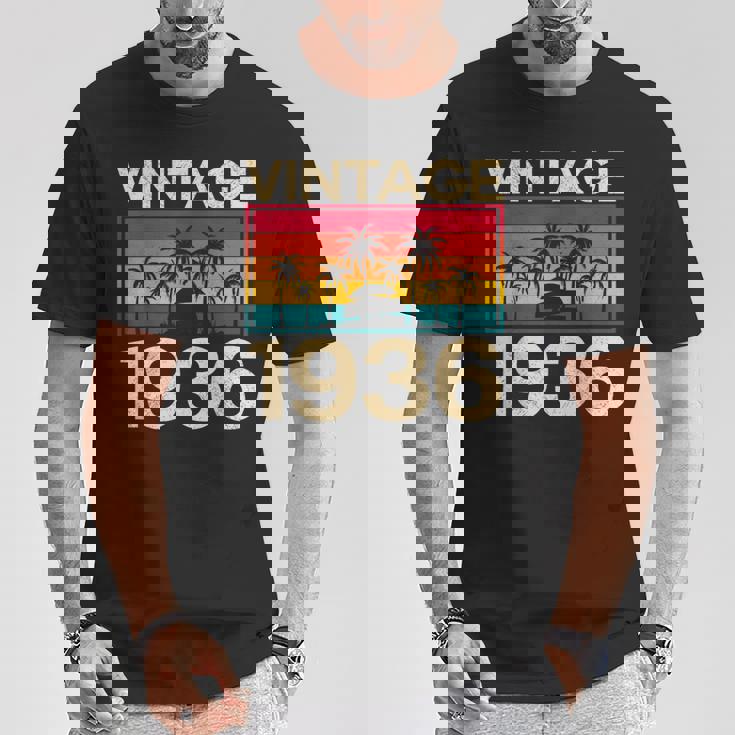 レトロ ヴィンテージ 1936 誕生日 Tシャツ 面白い贈り物
