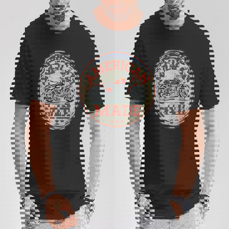 レトロ ヴィンテージ アメリカ製 モーターオイル 車 バイク ガレージ Tシャツ 面白い贈り物