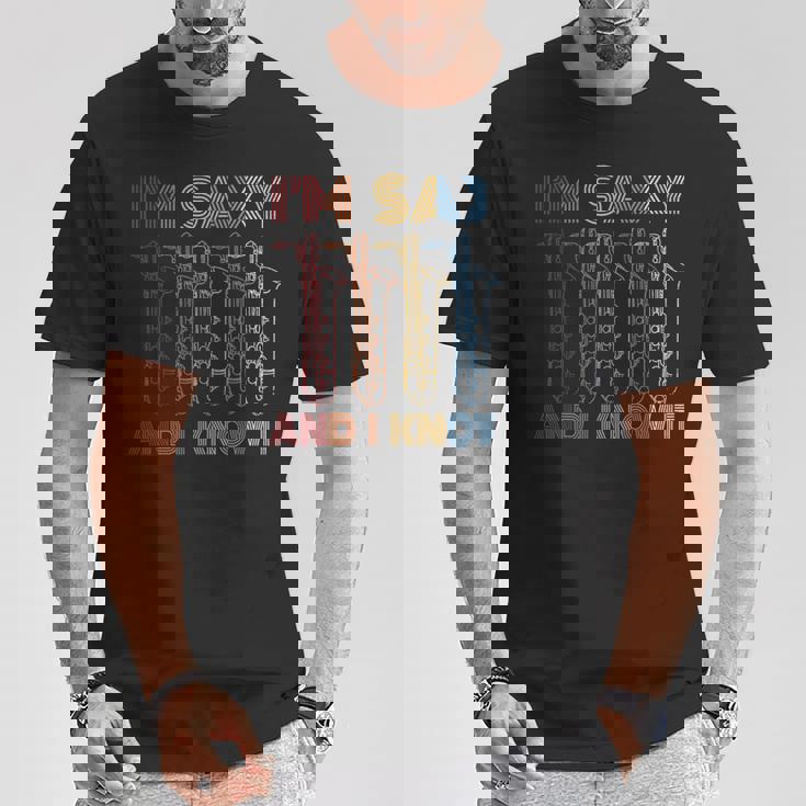 レトロ ヴィンテージ サックス ジャズ 音楽 バリトン サックス Tシャツ 面白い贈り物