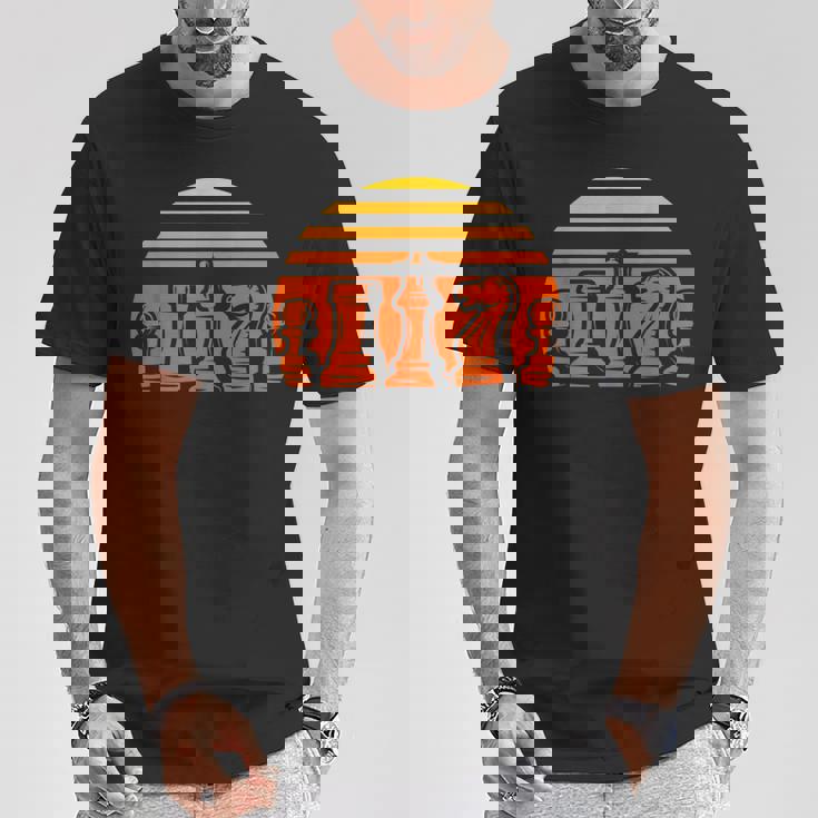 レトロなチェス駒 ヴィンテージ チェックメイト グランドマスター プレーヤー Tシャツ 面白い贈り物