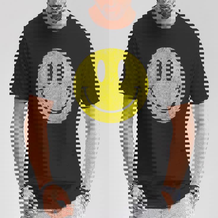 レトロアシッドハウス 80年代90年代ヴィンテージスマイルtシャツ アンティーク調 Tシャツ 面白い贈り物