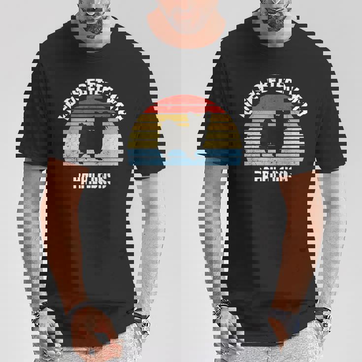 レトロパピヨン 犬 ギフト Tシャツ 面白い贈り物