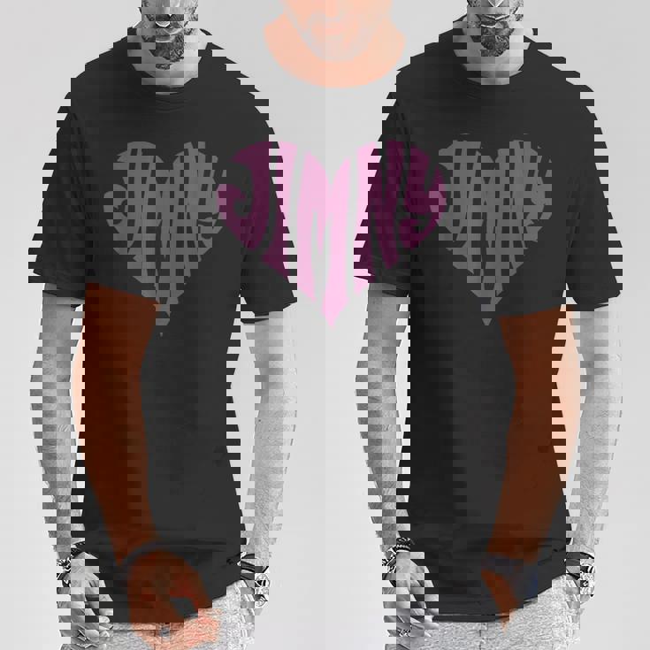 レトロヴィンテージスタイル ラブハートフィット ジムニーパープル Tシャツ 面白い贈り物