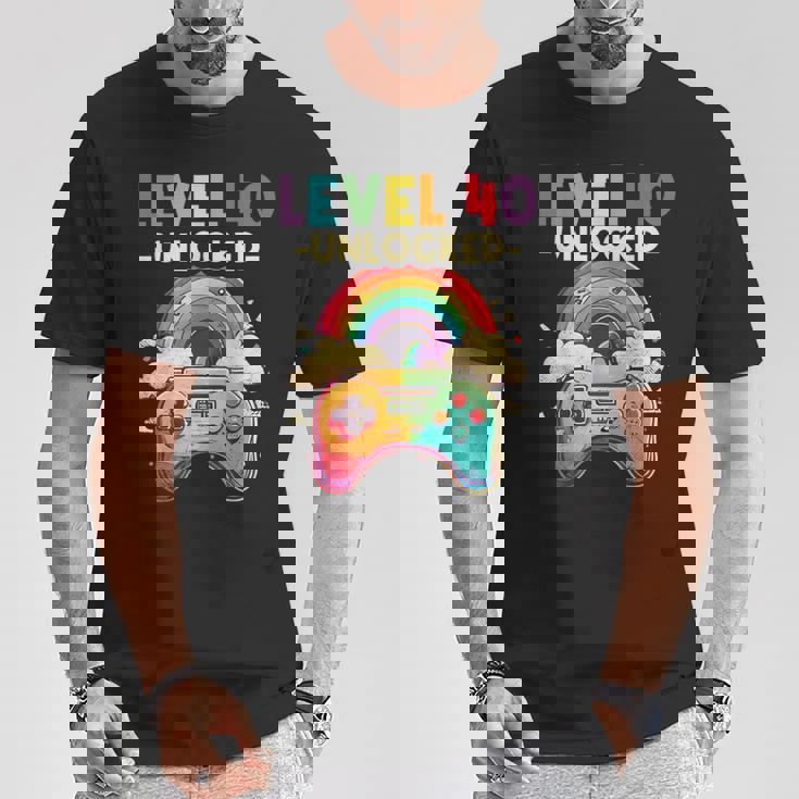 レベル 40歳 男性 女性 ゲーム 40代 40歳 誕生日 Tシャツ 面白い贈り物