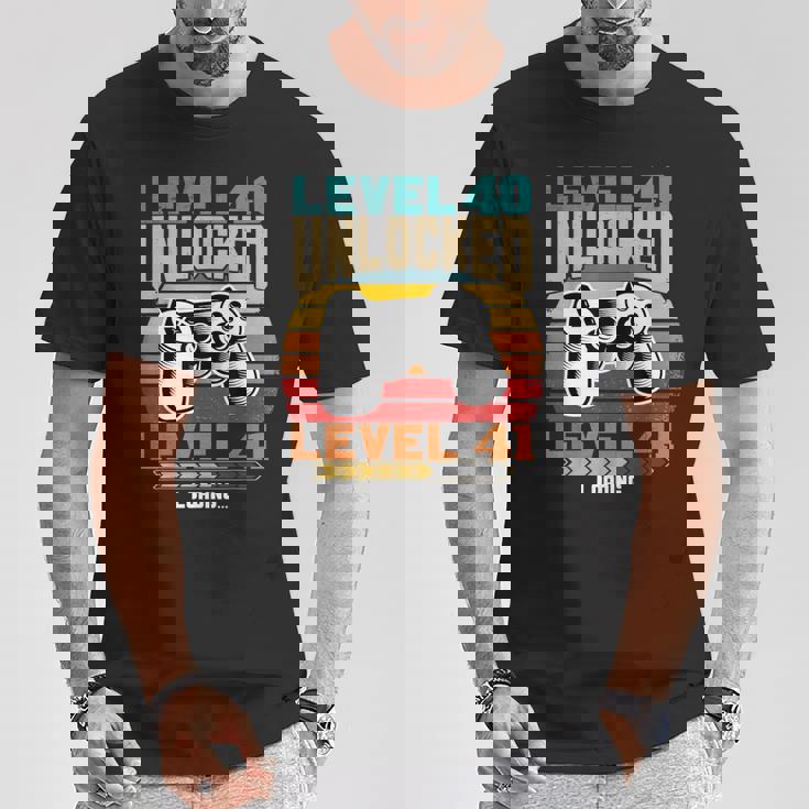 レベル40 アンロック レベル41 ロード中 40歳の誕生日 Tシャツ 面白い贈り物