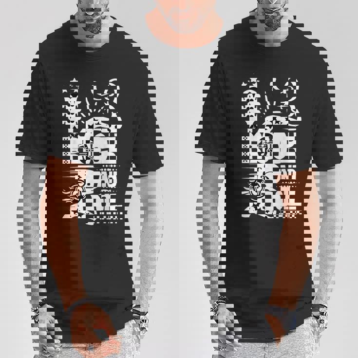 ロカビリー 50年代 ロックンロール ダンスパーティー ソック ホップ ミュージック 60年代 Tシャツ 面白い贈り物