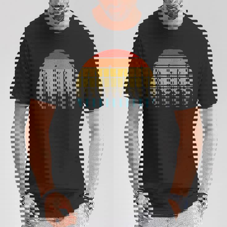 ロックピッキングレトロサンセット ロックピッカーとロックスミス Tシャツ 面白い贈り物