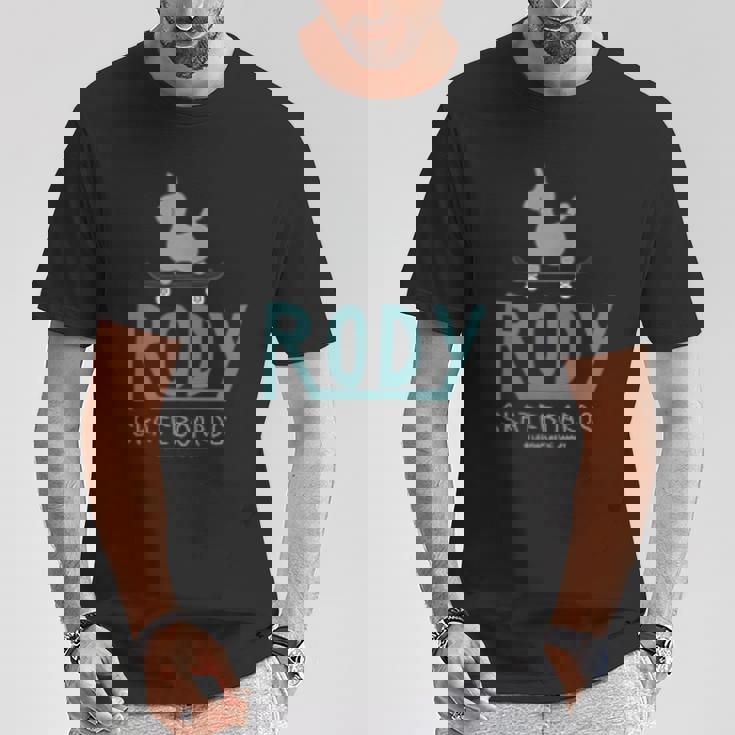 ロディ Rody（Rody Of ThetreetSkateboard_Green バックプリント Tシャツ 面白い贈り物