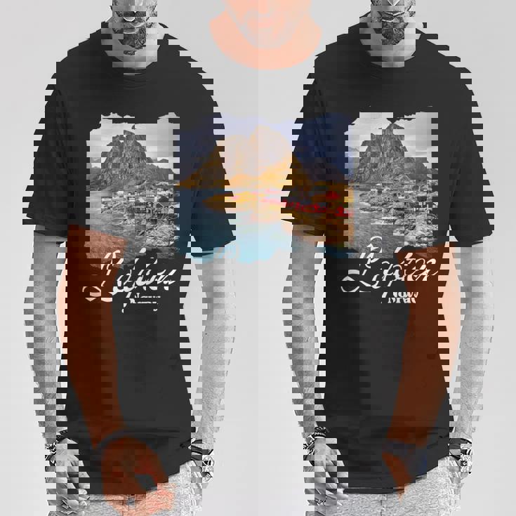 ロフォーテン諸島ノルウェーお土産ロフォーテン 長袖tシャツ Tシャツ 面白い贈り物