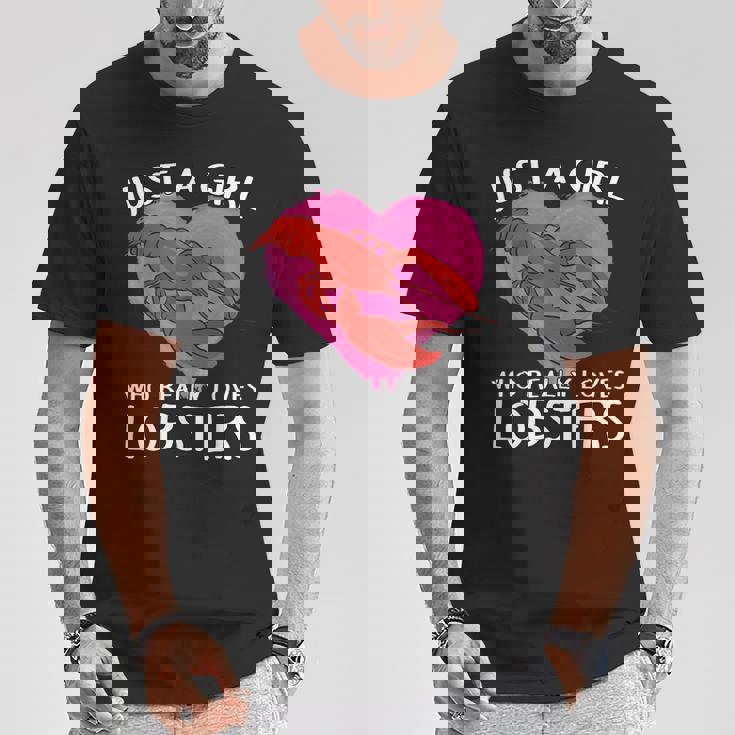 ロブスターが大好きな女の子です。ザリガニ ロブスター Tシャツ 面白い贈り物