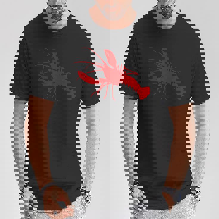 ロブスターレッドシルエット Tシャツ 面白い贈り物