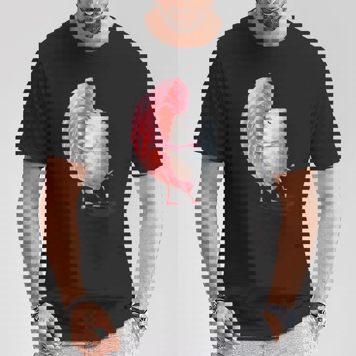 ロマンチック ピンク まぐろ 寿司 ハグ&キス 日本食通 Tシャツ 面白い贈り物