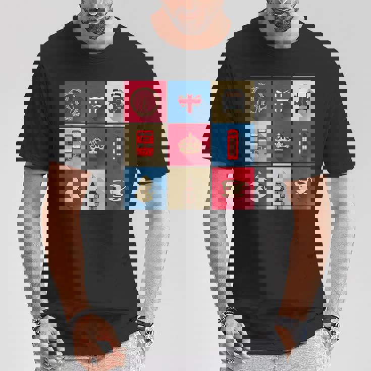 ロンドンバス スカイライン イギリス国旗 ユニオンジャック Tシャツ 面白い贈り物