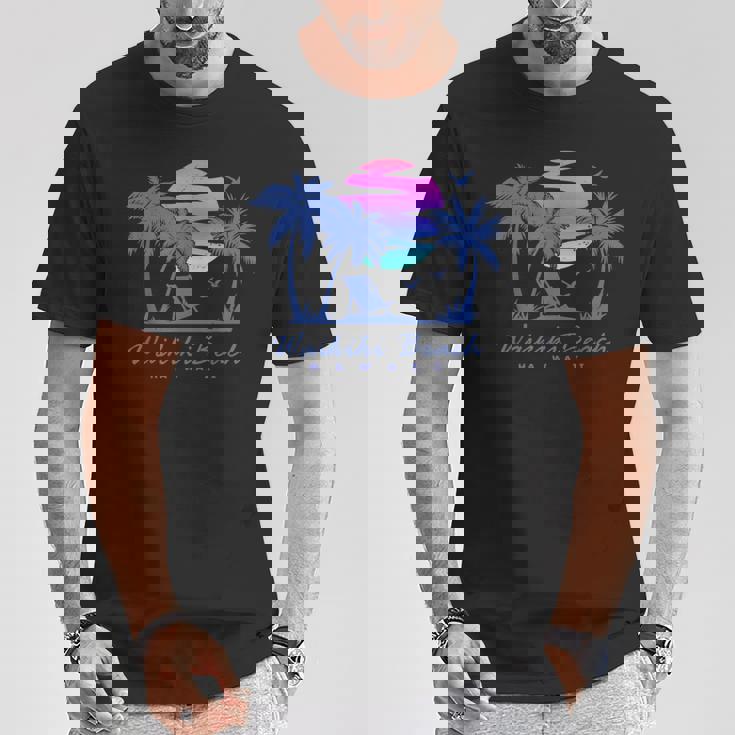 ワイキキ ビーチ ハワイ レトロ ヴィンテージ サンセット ファミリー バケーション Tシャツ 面白い贈り物