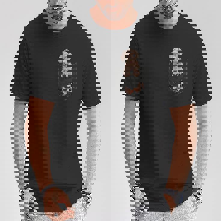 ワイマラナー愛好家のためのファニーワイマラナー ポケットに入ったワイマラナー Tシャツ 面白い贈り物