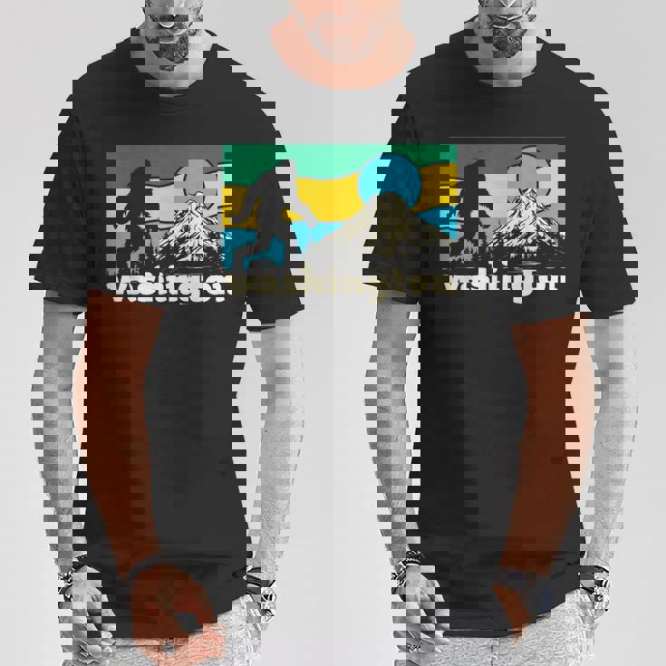 ワシントン州立大学ホームマウンテンズ ビッグフット サスカッチ イエティ ギフト Tシャツ 面白い贈り物