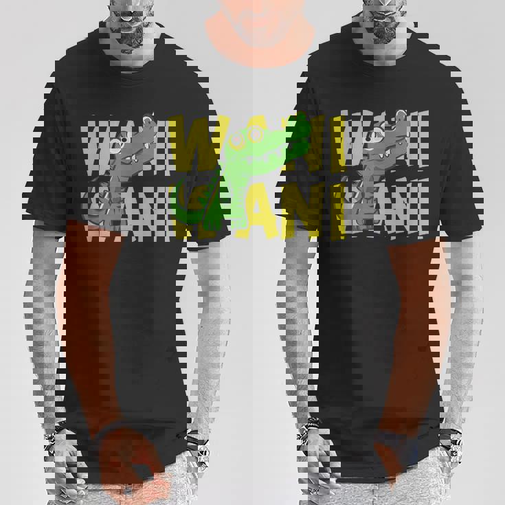 ワニ 鰐 クロコダイル イラスト 爬虫類 おもしろ かわいい おしゃれ ワニ好き Tシャツ 面白い贈り物