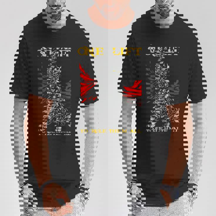 ワンリフトでボディビルディングジムワークアウトトレーニングをすべて支配。 Tシャツ 面白い贈り物