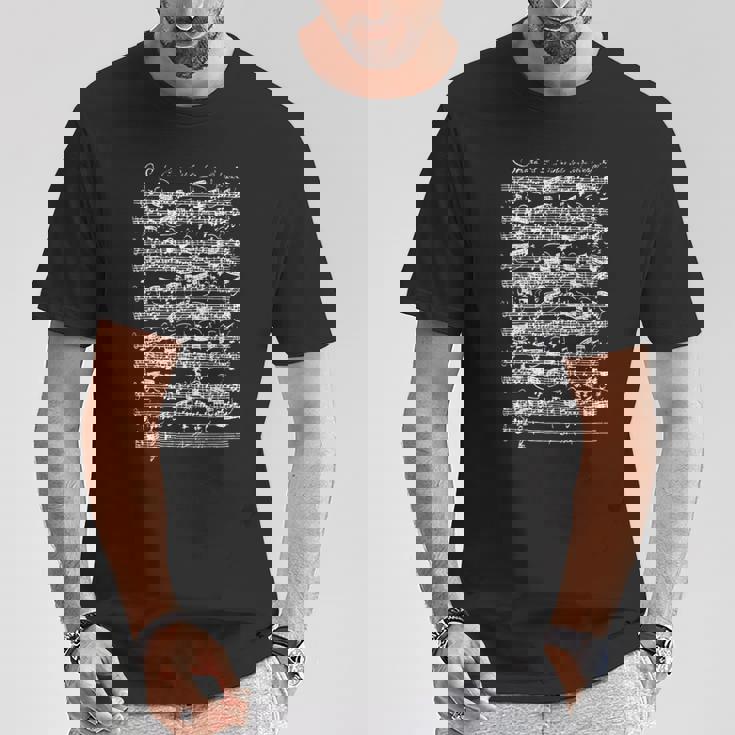 ヴァイオリンソロのためのバッハソナタ第1番ト短調アダージョ楽譜 Tシャツ 面白い贈り物