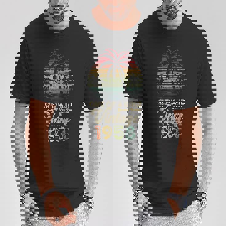 ヴィンテージ 1958年 誕生日 67歳 ヤシの木 レトロ Tシャツ 面白い贈り物