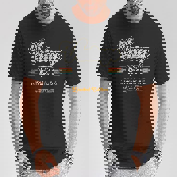 ヴィンテージ 1971 オリジナル・パーツ 限定版 54歳の誕生日 Tシャツ 面白い贈り物