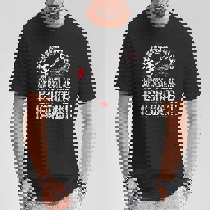 ヴィンテージ 1980年代ホラー映画 クリスタルレイクゴア Wスラッシャーフィルム Tシャツ 面白い贈り物